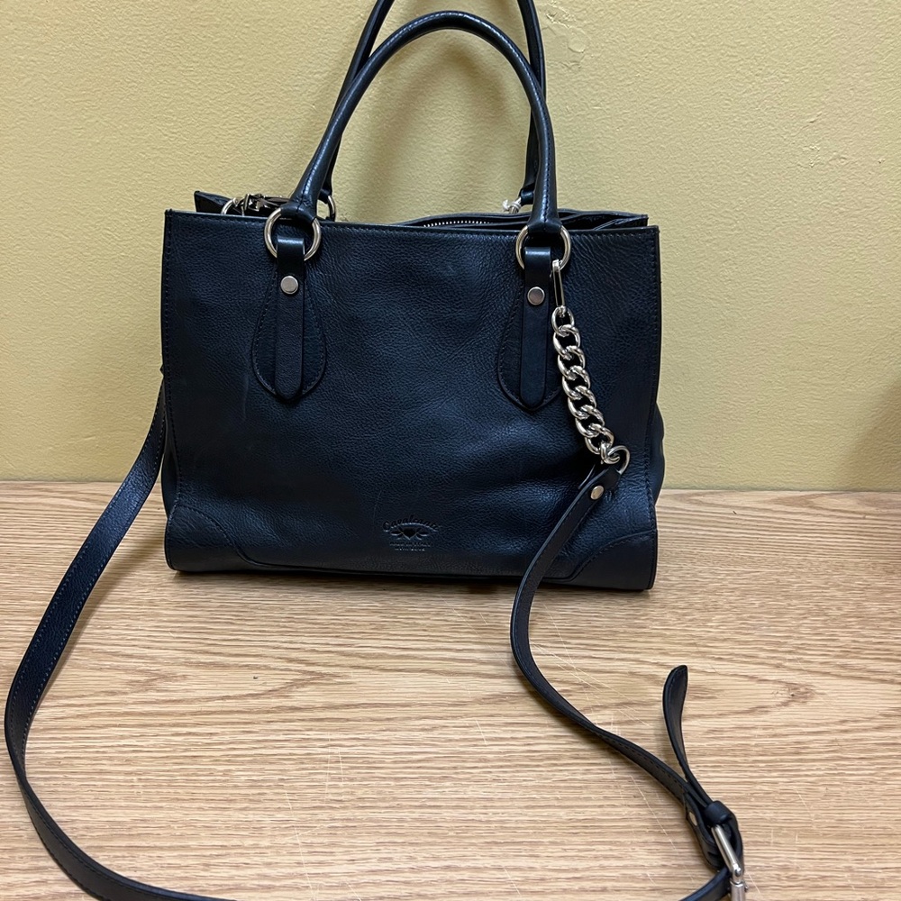 Chic Black Leather Satchel